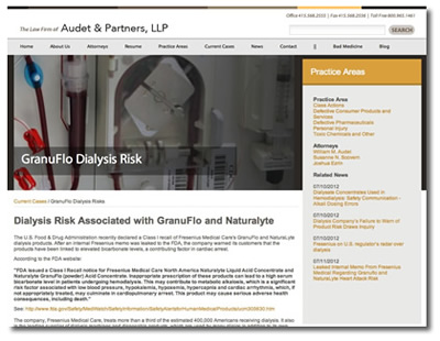 Granuflo Dialysis Risk Fresenius